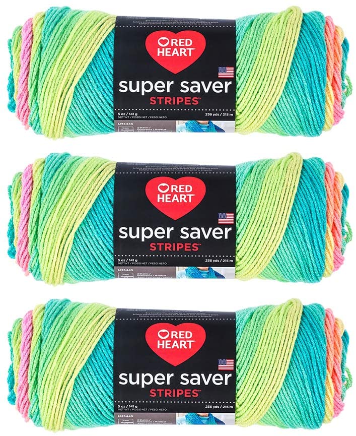 Red Heart Super Saver Yarn - Cool Stripe