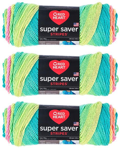 3-Pack RedHeart Yarn Retro Stripe