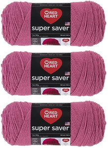 3-Pack RedHeart Yarn Light Rasberry