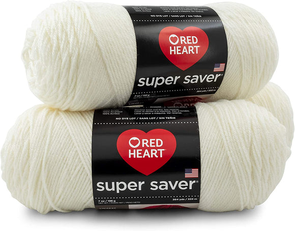 3-Pack RedHeart Yarn Soft White